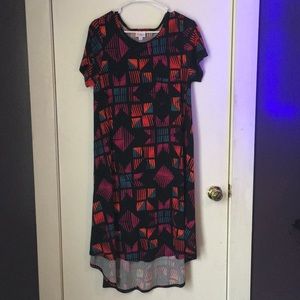 Colorful LulaRoe Carly with Black background